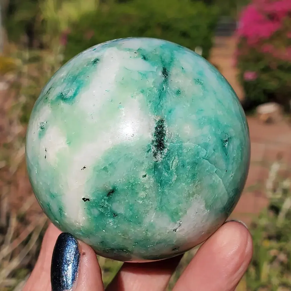 Chrysocolla Phoenix Crystal Sphere 332 Grams 62mm